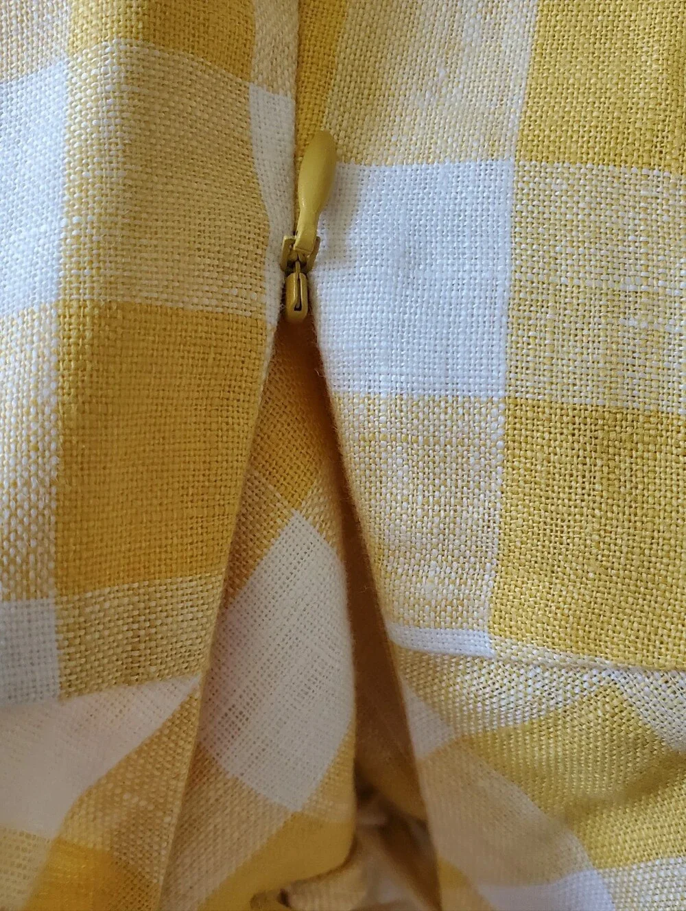 Reformation Barrett Linen Top Dandelion Check Size 6